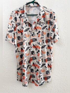 San Francisco Giants MLB Hawaiian Aloha Button Front Shirt - XL